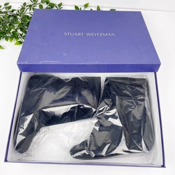 Stuart Weitzman lander otk anthracite suede wedge boots SW68376  size 7.5 - Picture 9 of 9